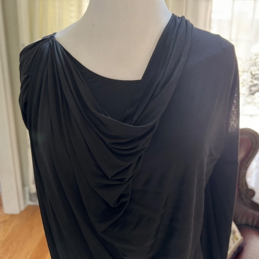Alexander Wang Black Asymmetrical Draped Dress - Picture 15 of 16